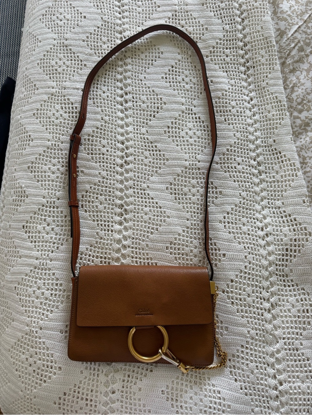 Chloe - Small Leather Crossbody Bag in Brown